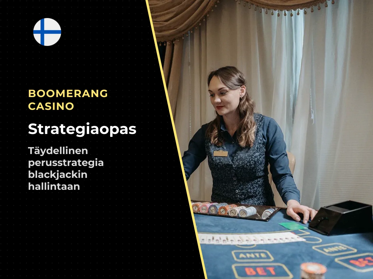 Perusstrategia pelaajan käden ja jakajan kortin