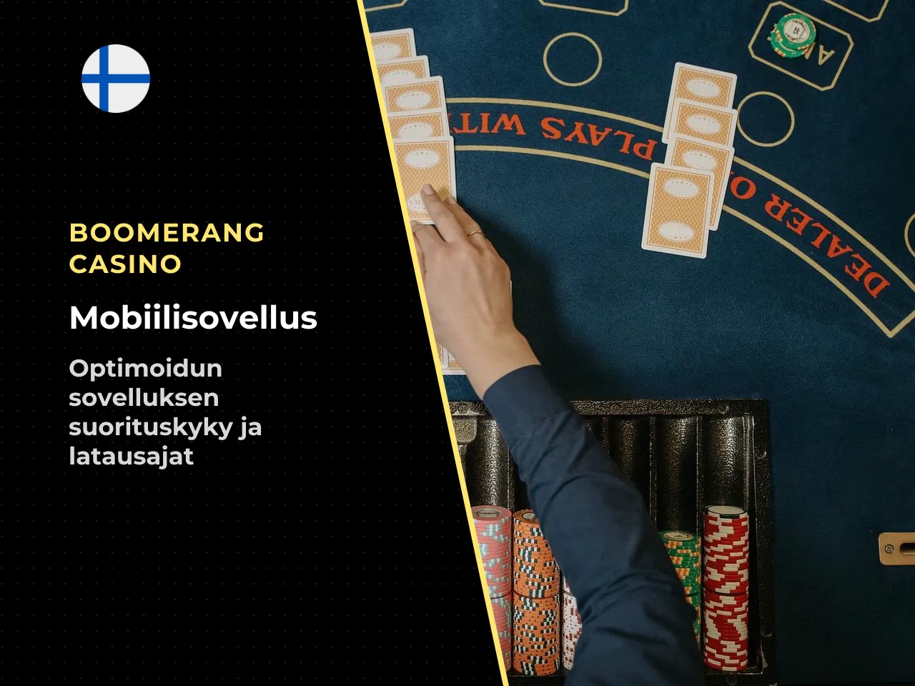 Suorituskyky, latausajat ja datankulutus. Boomerang Casinon