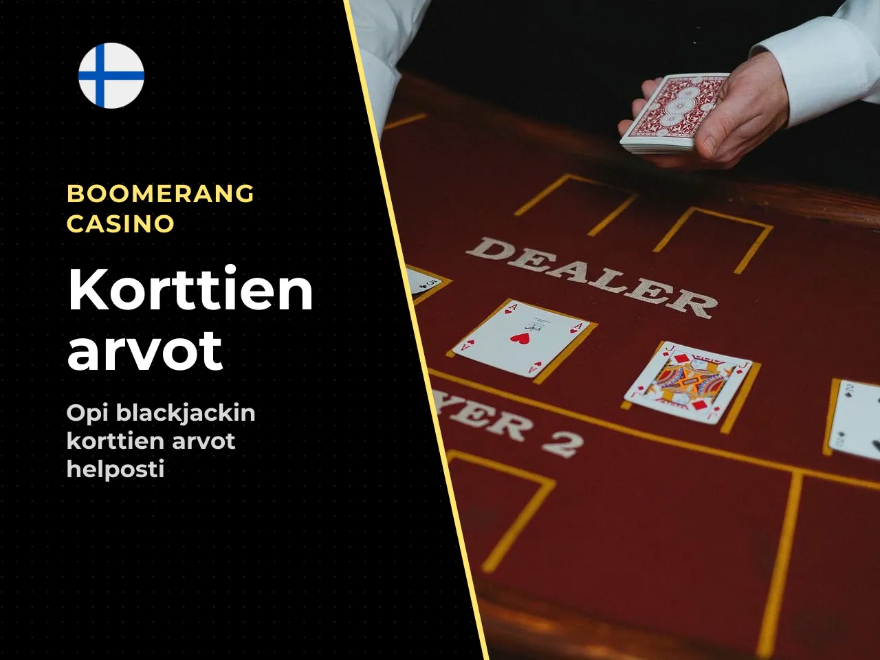 Numero- ja kuvakorttien arvot. Kortit välillä
