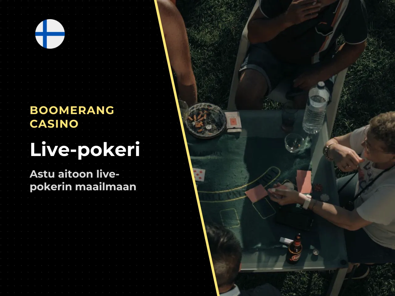 Live Dealer Poker -pelikierroksen eteneminen. 1